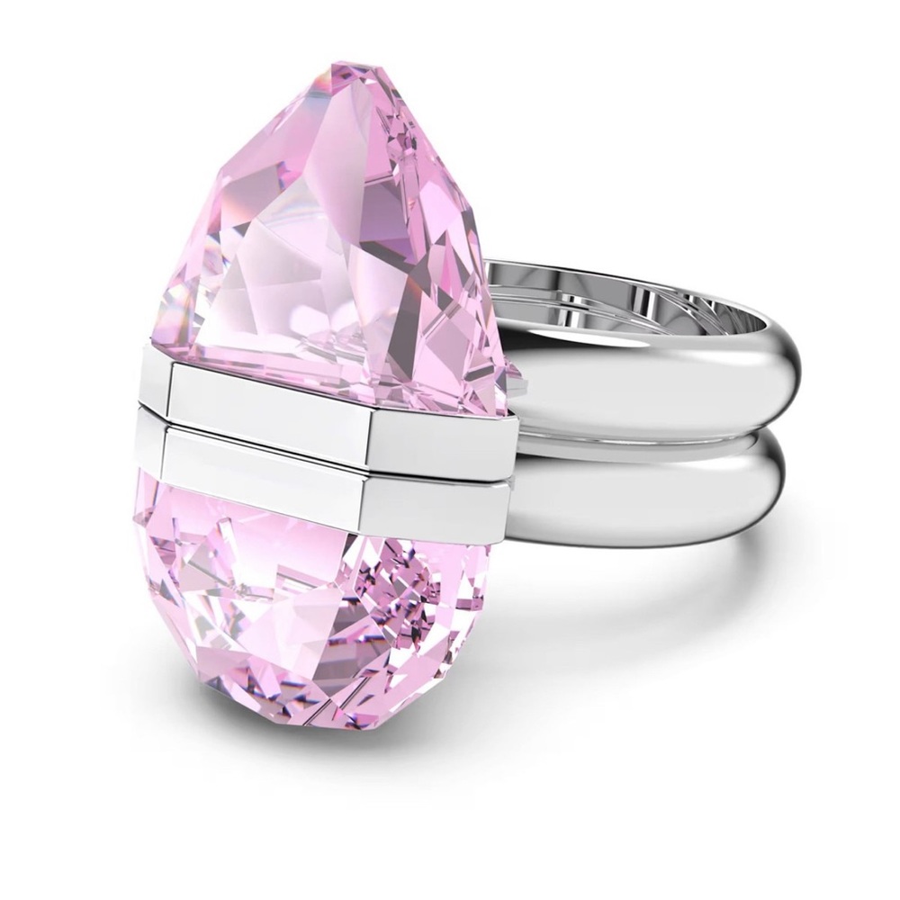 Swarovski Lucent ring Magnetic, Pink, Rhodium plated 50 EUR / 4.75- 5 USA